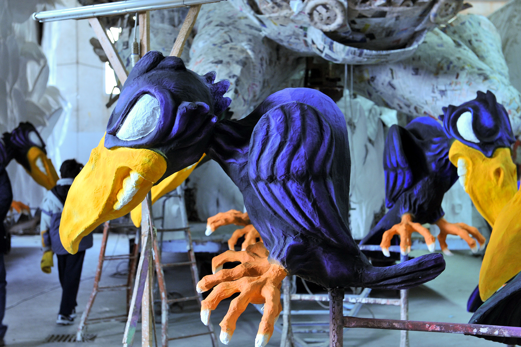 Realizzazione dei carri allegorici di Carnevale a Termini Imerese